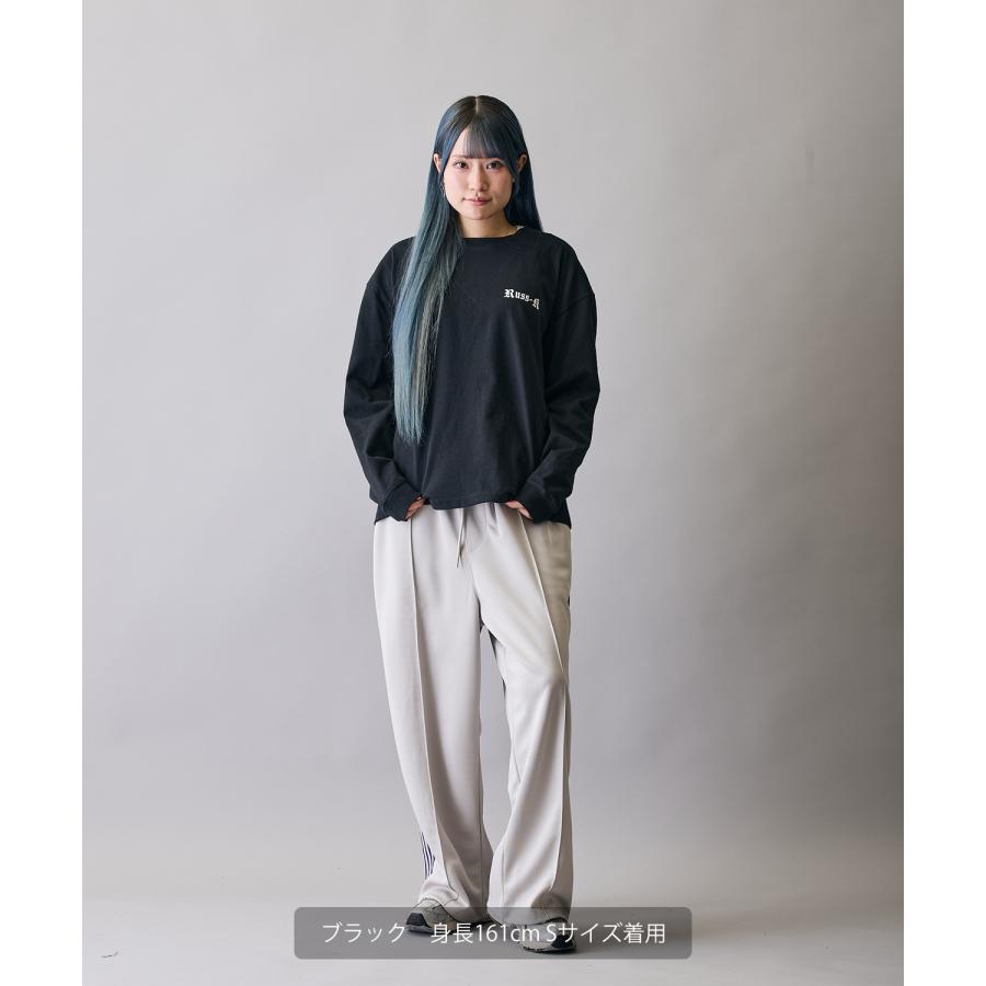長袖Tシャツ メンズ RUSS-K ラスケー ロンT カットソー プリントTシャツ オーバーサイズ ビッグシルエット カジュアル ストリート  韓国ファッション | improves | 12