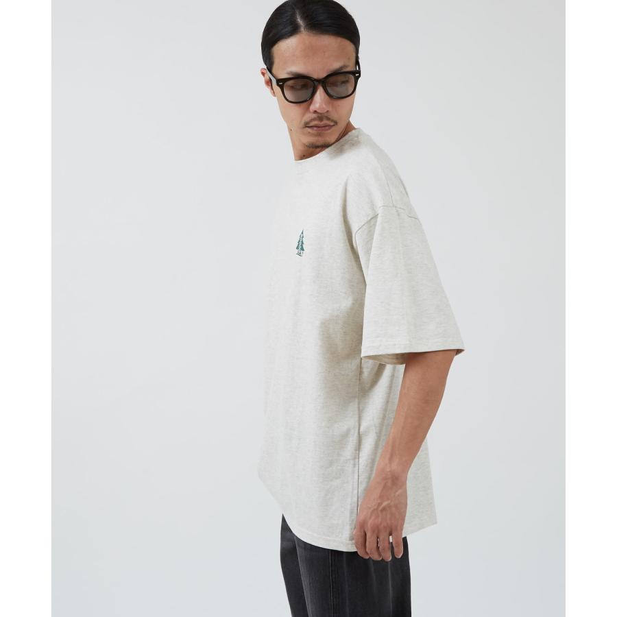 半袖Tシャツ メンズ WOODS別注 ウッズ カットソー  ビッグシルエット アウトドア カジュアル アメカジ ブラック ホワイト オートミール | improves | 16