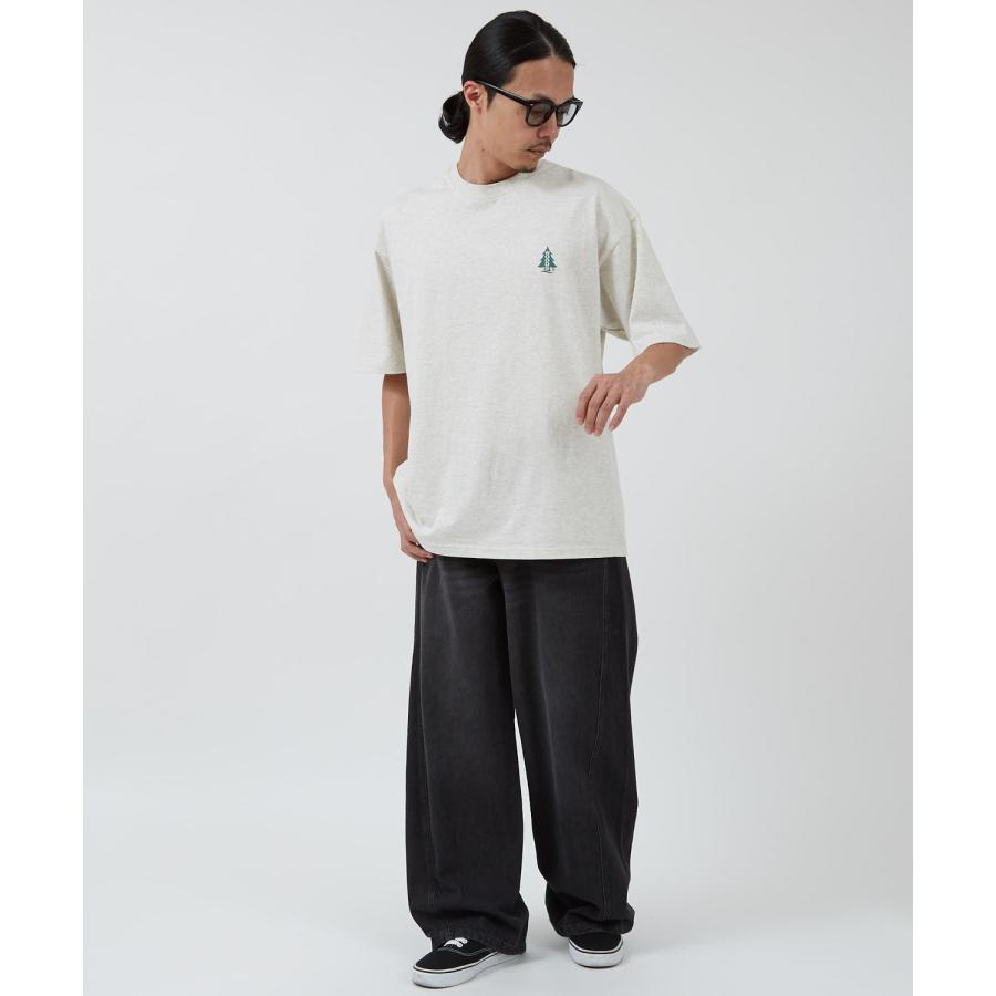 半袖Tシャツ メンズ WOODS別注 ウッズ カットソー  ビッグシルエット アウトドア カジュアル アメカジ ブラック ホワイト オートミール | improves | 17