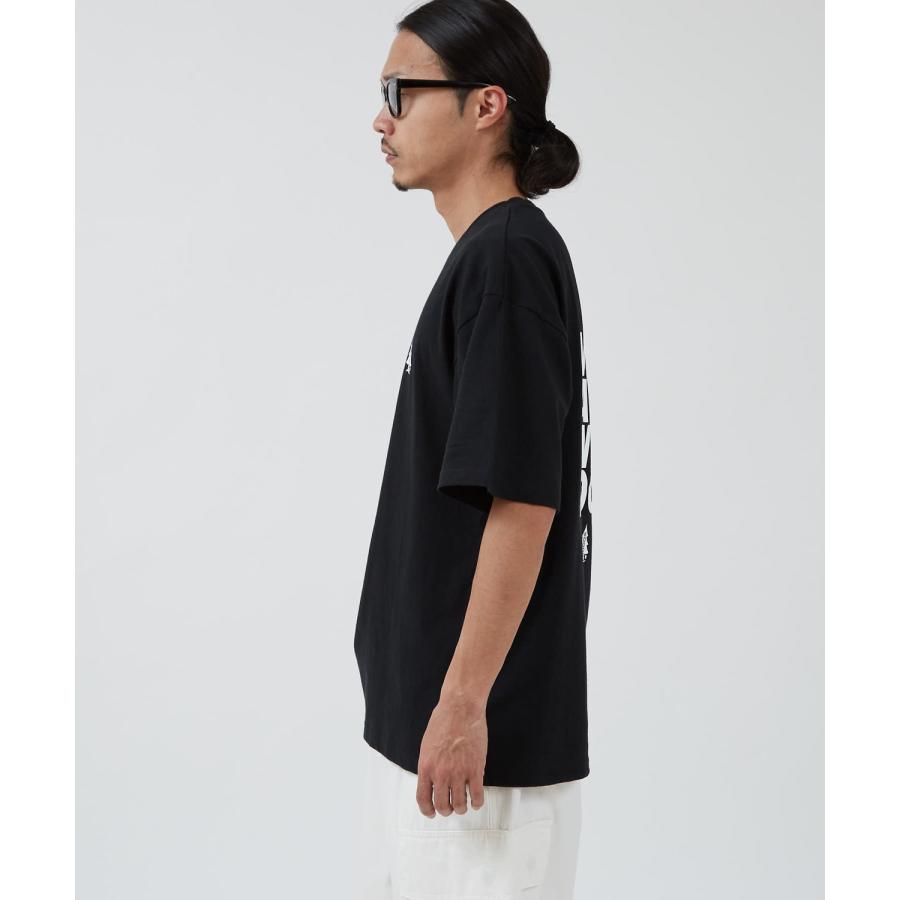 半袖Tシャツ メンズ WOODS別注 ウッズ カットソー  ビッグシルエット アウトドア カジュアル アメカジ ブラック ホワイト オートミール | improves | 06