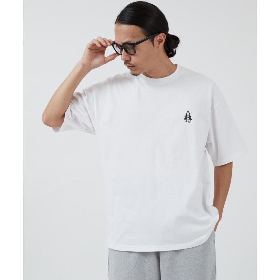 半袖Tシャツ メンズ WOODS別注 ウッズ カットソー  ビッグシルエット アウトドア カジュアル アメカジ ブラック ホワイト オートミール | improves | 10