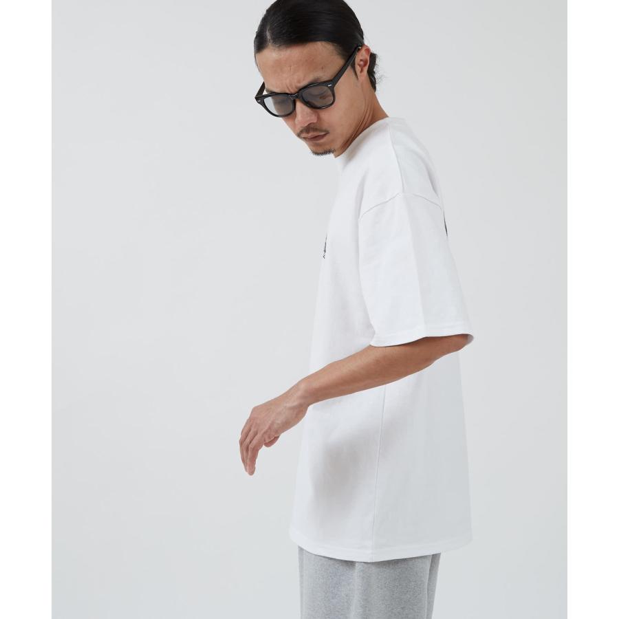 半袖Tシャツ メンズ WOODS別注 ウッズ カットソー  ビッグシルエット アウトドア カジュアル アメカジ ブラック ホワイト オートミール | improves | 11