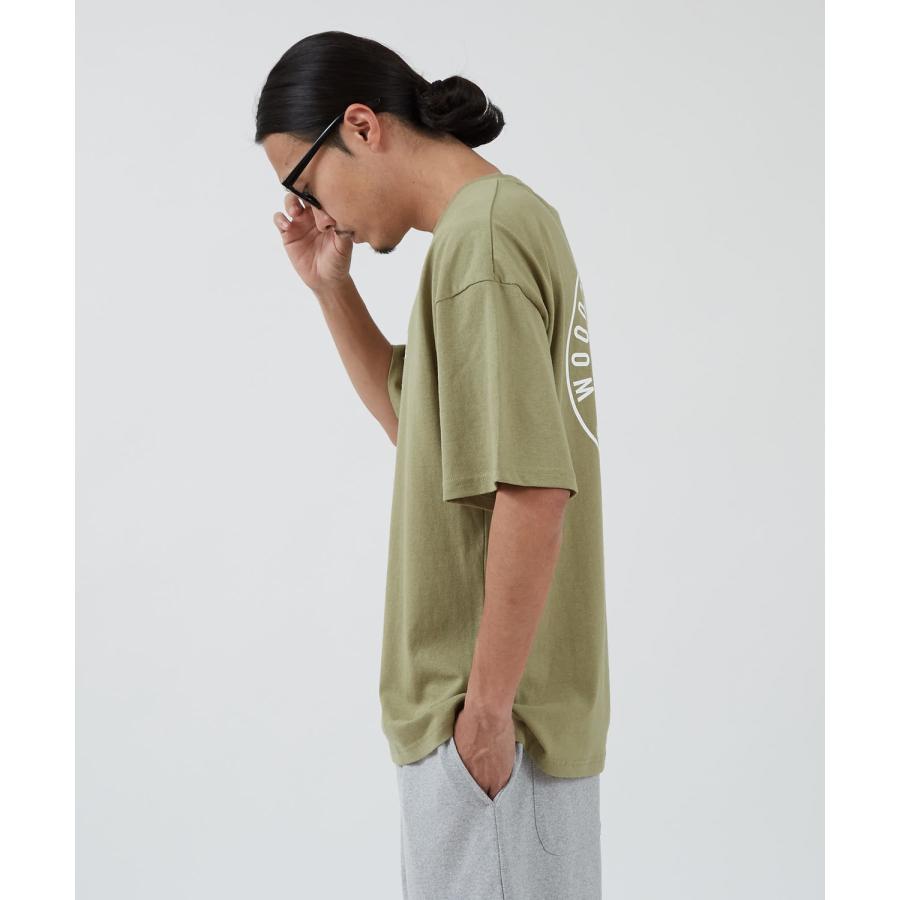 半袖Tシャツ メンズ WOODS別注 ウッズ カットソー  ビッグシルエット アウトドア カジュアル アメカジ ブラック ホワイト カーキ | improves | 17