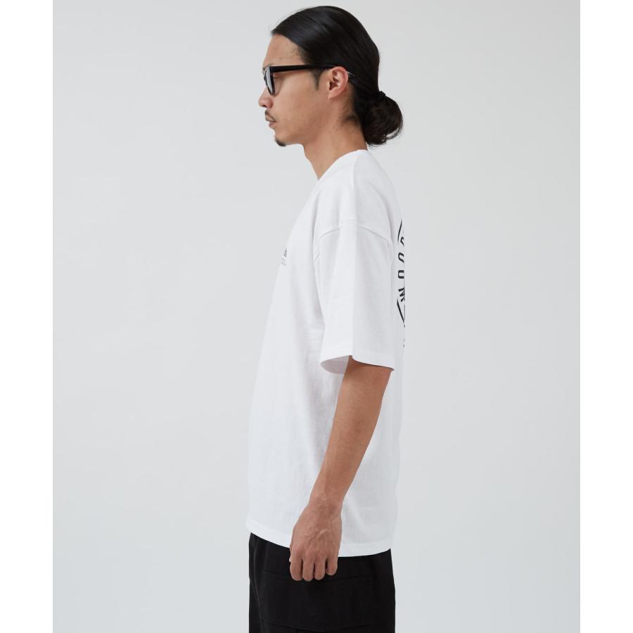 半袖Tシャツ メンズ WOODS別注 ウッズ カットソー  ビッグシルエット アウトドア カジュアル アメカジ ブラック ホワイト カーキ | improves | 12