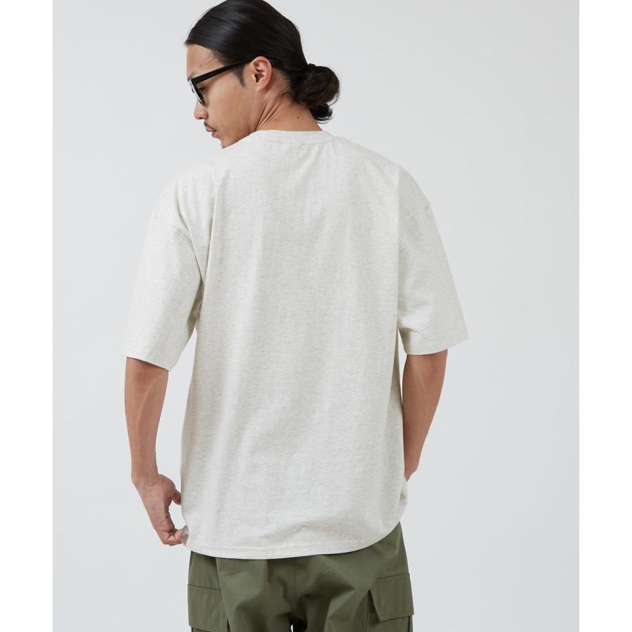 半袖Tシャツ メンズ WOODS別注 ウッズ カットソー  ビッグシルエット アウトドア カジュアル アメカジ ブラック ホワイト オートミール | improves | 16