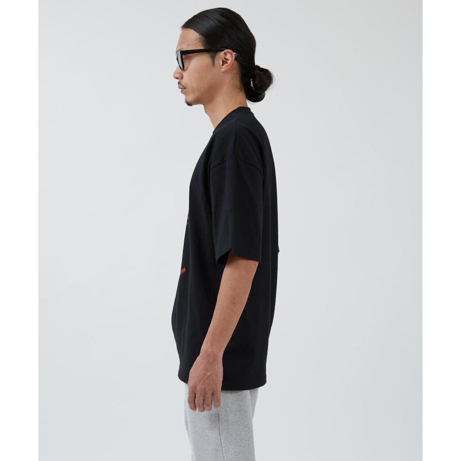 半袖Tシャツ メンズ WOODS別注 ウッズ カットソー  ビッグシルエット アウトドア カジュアル アメカジ ブラック ホワイト オートミール | improves | 05