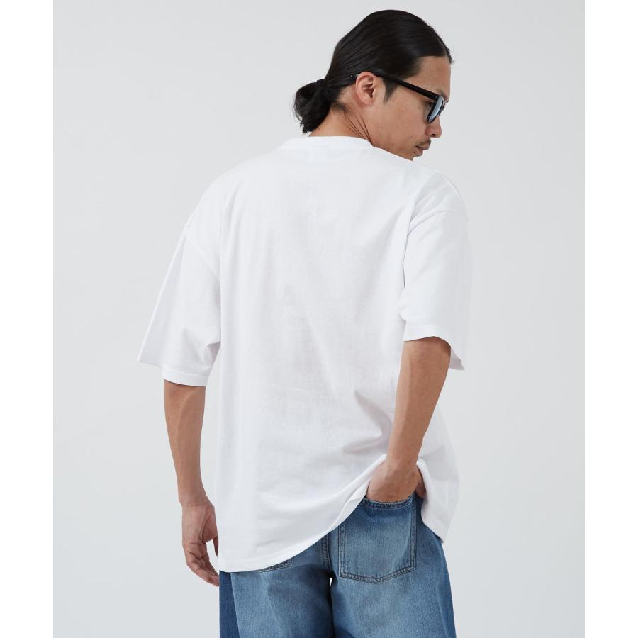 半袖Tシャツ メンズ WOODS別注 ウッズ カットソー  ビッグシルエット アウトドア カジュアル アメカジ ブラック ホワイト オートミール | improves | 11