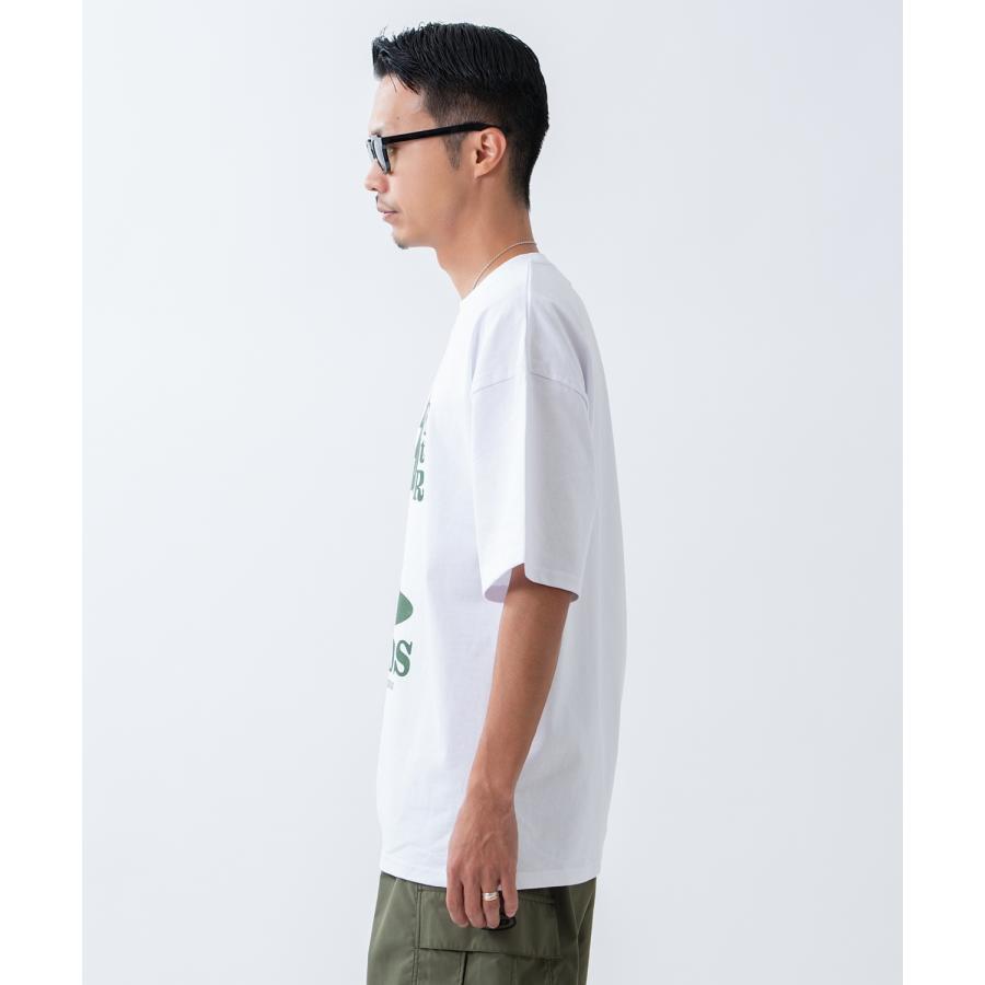 半袖Tシャツ メンズ WOODS別注 ウッズ カットソー ベア ビッグシルエット アウトドア カジュアル アメカジ ブラック ホワイト カーキ | improves | 05