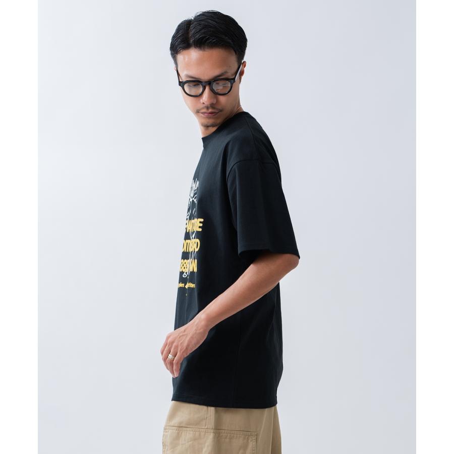 半袖Tシャツ メンズ WOODS別注 ウッズ カットソー ビッグシルエット アウトドア カジュアル アメカジ ブラック ホワイト ダークブルー | improves | 12