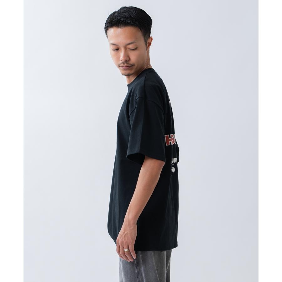 半袖Tシャツ メンズ WOODS別注 ウッズ カットソー ビッグシルエット アウトドア カジュアル アメカジ ブラック ホワイト オートミール | improves | 14