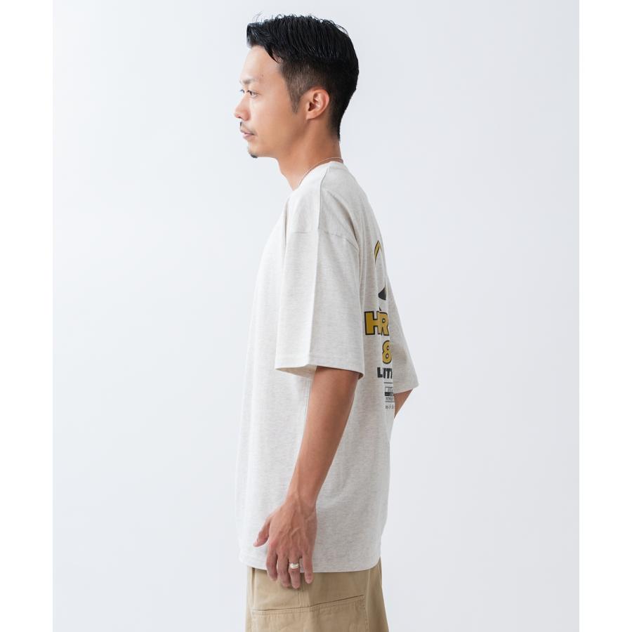 半袖Tシャツ メンズ WOODS別注 ウッズ カットソー ビッグシルエット アウトドア カジュアル アメカジ ブラック ホワイト オートミール | improves | 10