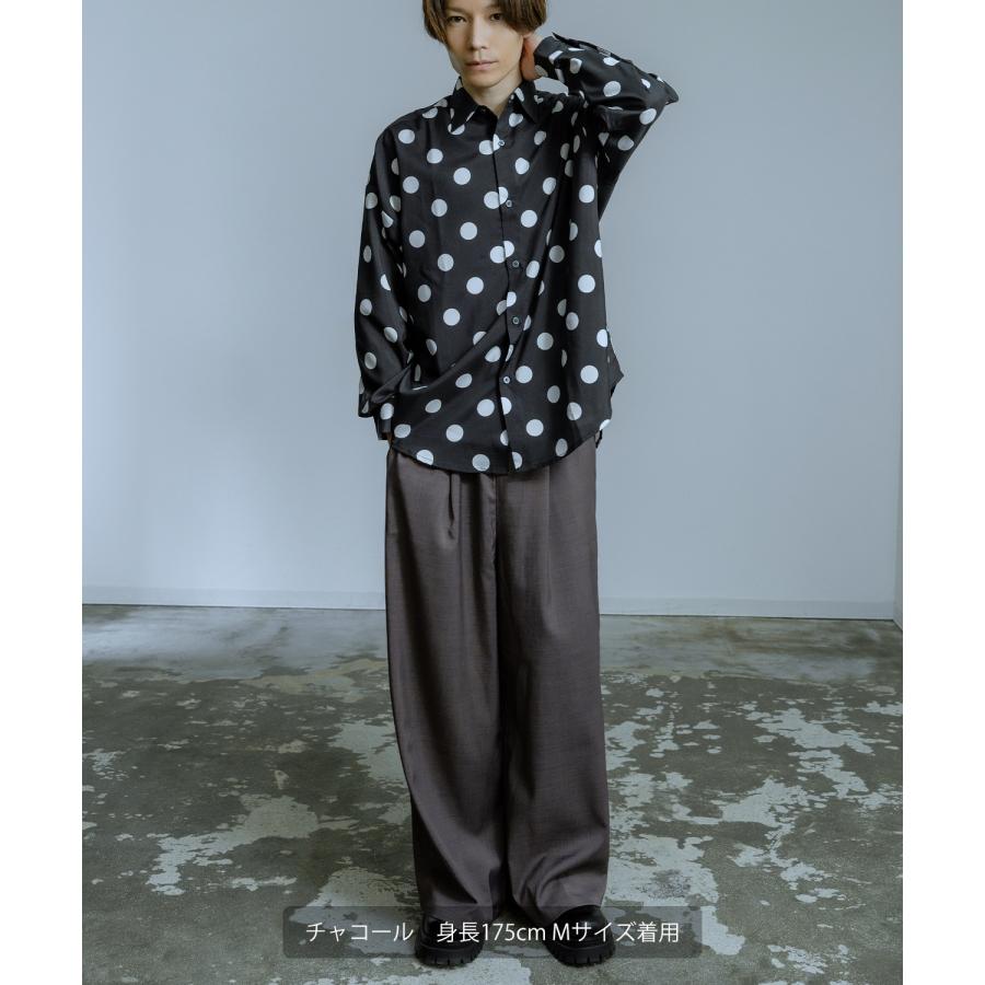 スラックス メンズ ワイドパンツ イージーパンツ タックパンツ きれいめ 大人カジュアル ジェンダーレス ジェンダーフリー シンプル | improves | 12