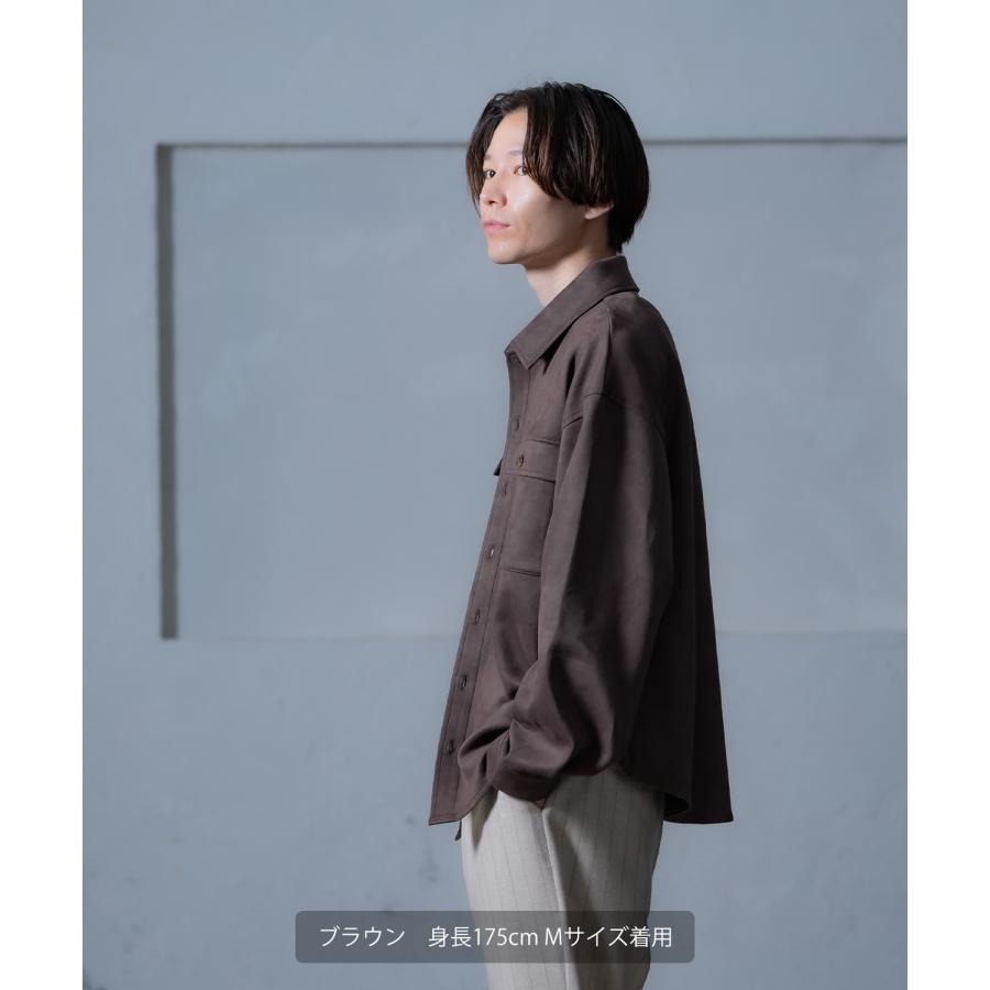 シャツ メンズ ジャケット アウター ポンチ ダブルフラップ ポケットシャツ 羽織り 春 秋 冬 カジュアル レトロ Y2K 90年代 リバイバル | improves | 15