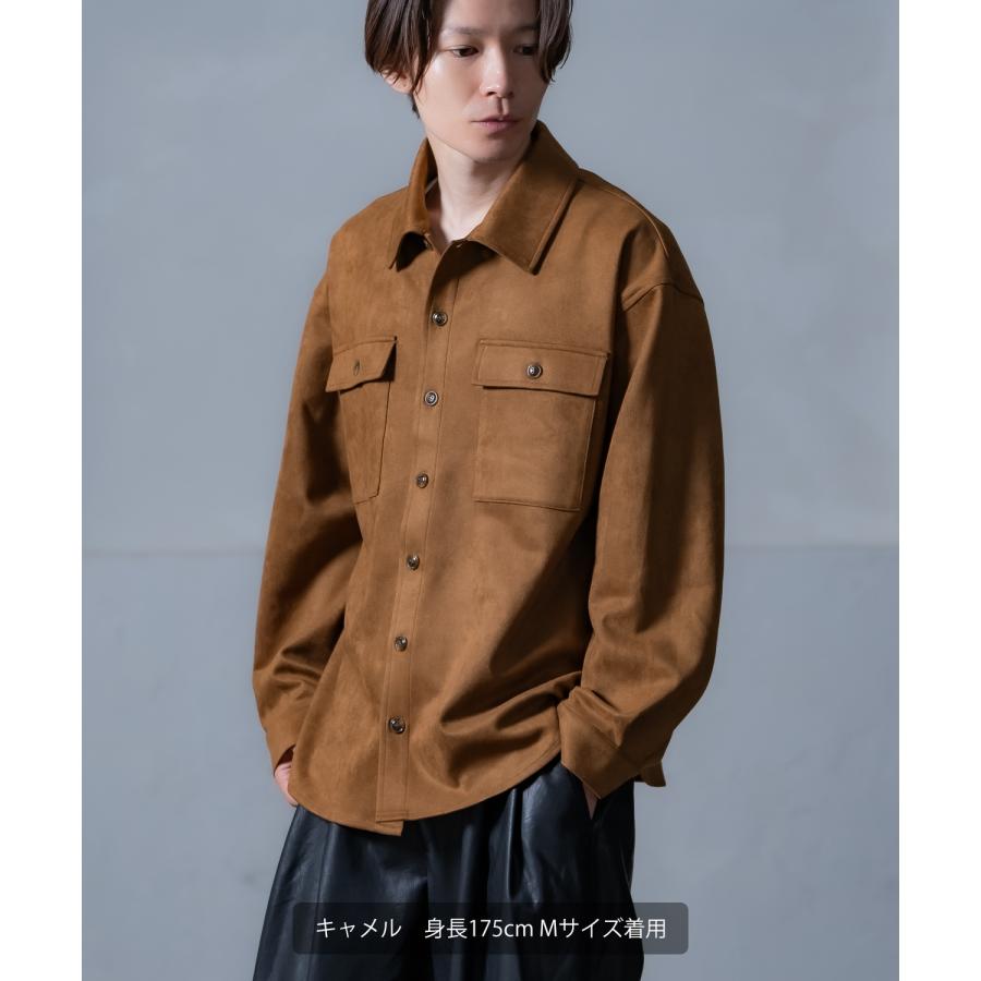シャツ メンズ ジャケット アウター ポンチ ダブルフラップ ポケットシャツ 羽織り 春 秋 冬 カジュアル レトロ Y2K 90年代 リバイバル | improves | 04