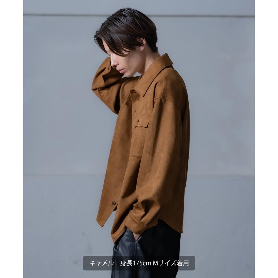 シャツ メンズ ジャケット アウター ポンチ ダブルフラップ ポケットシャツ 羽織り 春 秋 冬 カジュアル レトロ Y2K 90年代 リバイバル | improves | 05