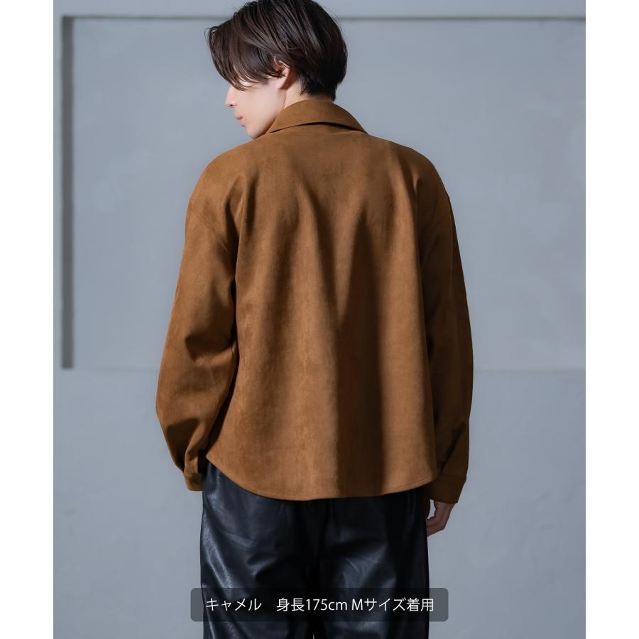 シャツ メンズ ジャケット アウター ポンチ ダブルフラップ ポケットシャツ 羽織り 春 秋 冬 カジュアル レトロ Y2K 90年代 リバイバル | improves | 06