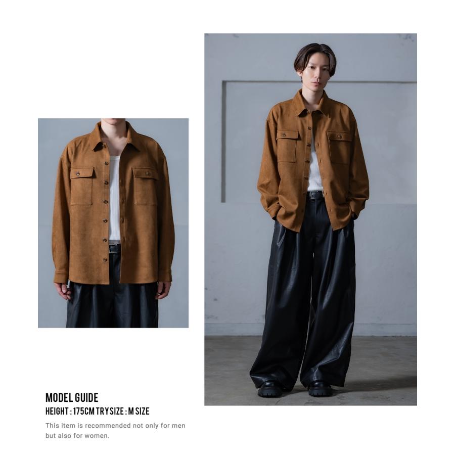 シャツ メンズ ジャケット アウター ポンチ ダブルフラップ ポケットシャツ 羽織り 春 秋 冬 カジュアル レトロ Y2K 90年代 リバイバル | improves | 07