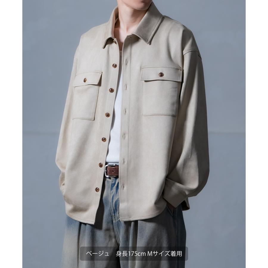 シャツ メンズ ジャケット アウター ポンチ ダブルフラップ ポケットシャツ 羽織り 春 秋 冬 カジュアル レトロ Y2K 90年代 リバイバル | improves | 08