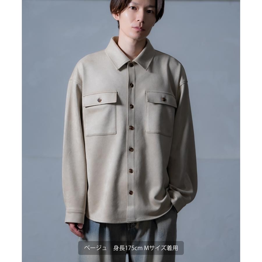 シャツ メンズ ジャケット アウター ポンチ ダブルフラップ ポケットシャツ 羽織り 春 秋 冬 カジュアル レトロ Y2K 90年代 リバイバル | improves | 09