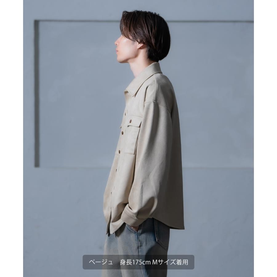 シャツ メンズ ジャケット アウター ポンチ ダブルフラップ ポケットシャツ 羽織り 春 秋 冬 カジュアル レトロ Y2K 90年代 リバイバル | improves | 10