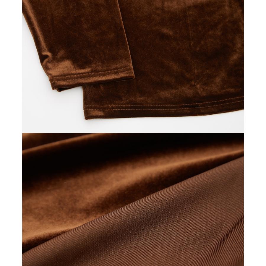 カーディガン メンズ  ベロア素材 セットアップ リラックスウェア ジェンダーレス カジュアル シンプル 大人カジュアル きれいめ ホワイト ブラック ブラウン | improves | 22