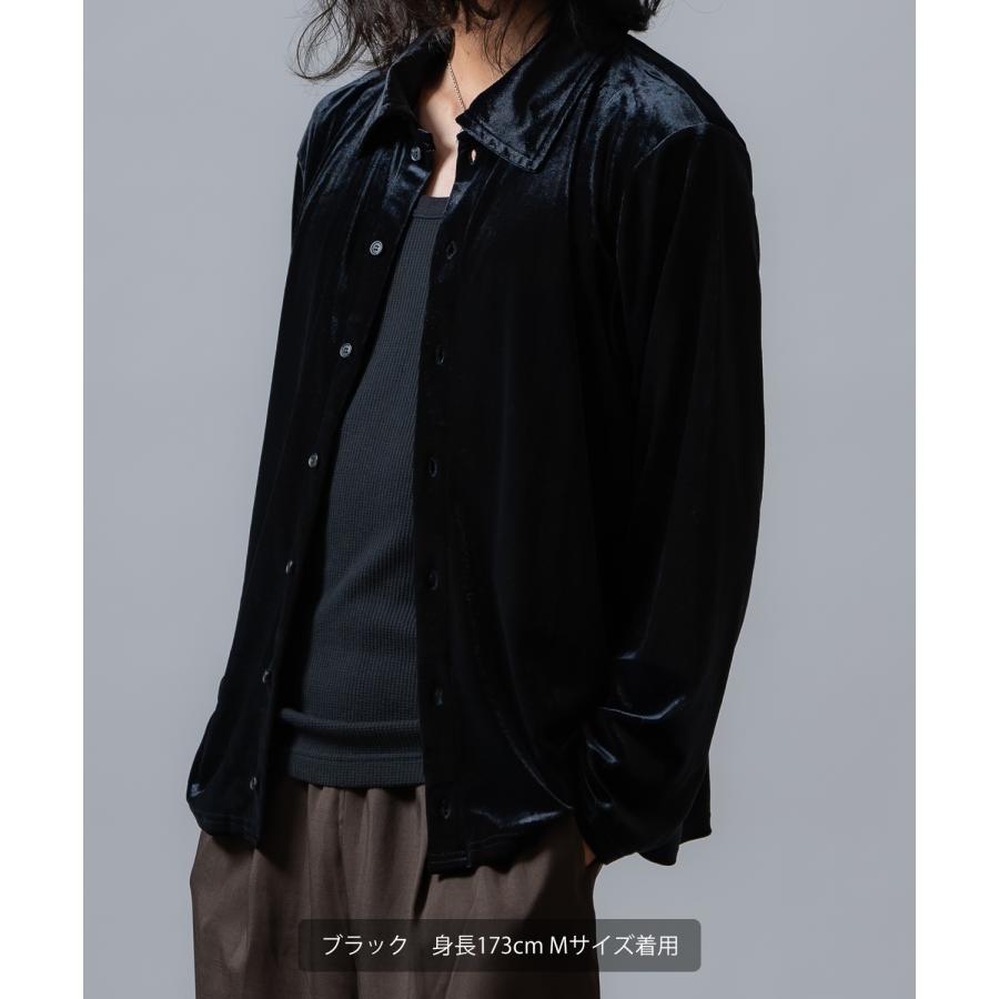 カーディガン メンズ  ベロア素材 セットアップ リラックスウェア ジェンダーレス カジュアル シンプル 大人カジュアル きれいめ ホワイト ブラック ブラウン | improves | 04