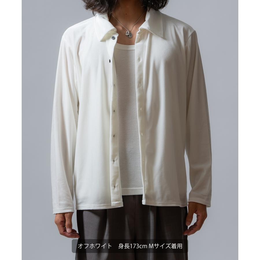 カーディガン メンズ  ベロア素材 セットアップ リラックスウェア ジェンダーレス カジュアル シンプル 大人カジュアル きれいめ ホワイト ブラック ブラウン | improves | 09