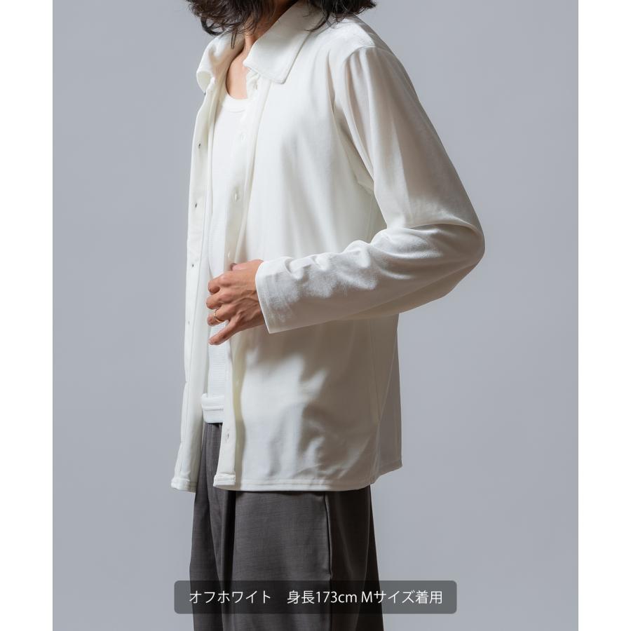 カーディガン メンズ  ベロア素材 セットアップ リラックスウェア ジェンダーレス カジュアル シンプル 大人カジュアル きれいめ ホワイト ブラック ブラウン | improves | 10
