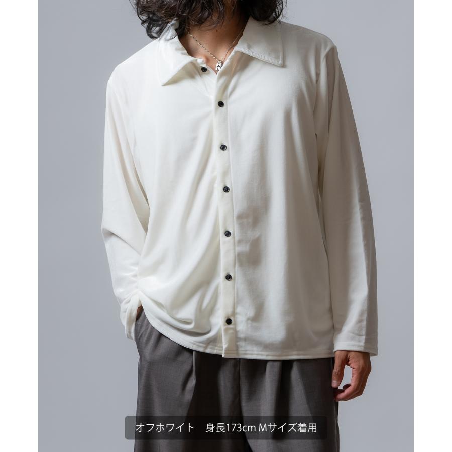 カーディガン メンズ  ベロア素材 セットアップ リラックスウェア ジェンダーレス カジュアル シンプル 大人カジュアル きれいめ ホワイト ブラック ブラウン | improves | 12