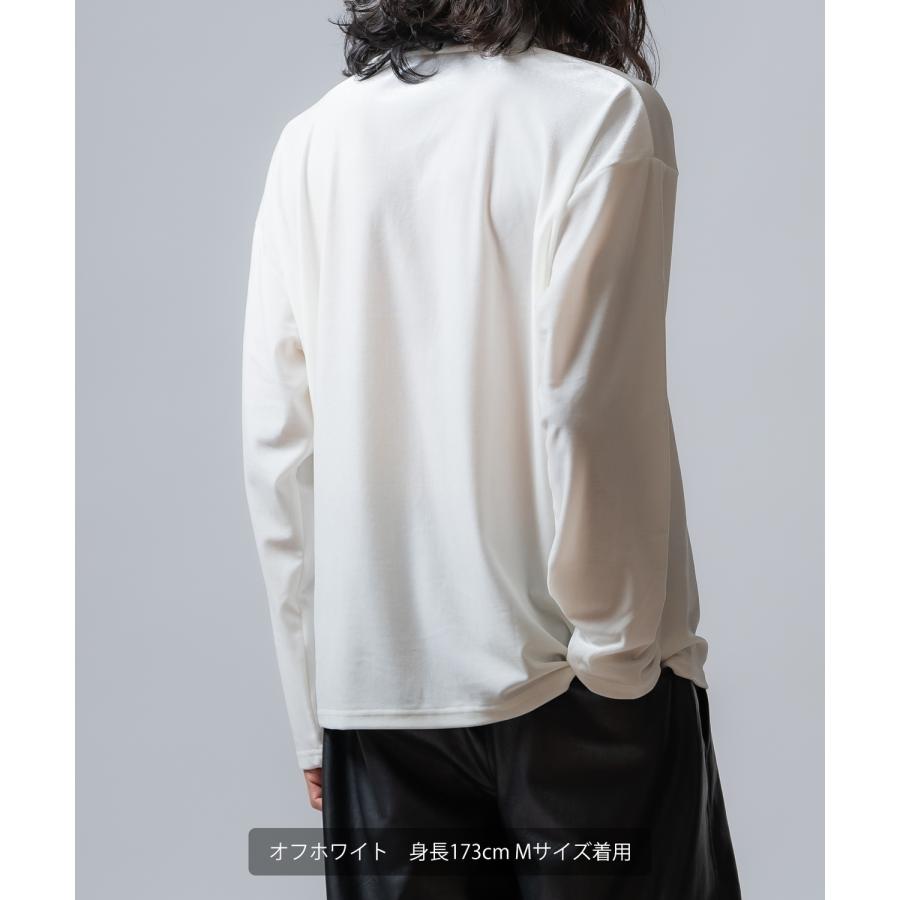 プルオーバー メンズ  ベロア素材 ハイネック セットアップ リラックスウェア ジェンダーレス カジュアル シンプル 大人カジュアル きれいめ | improves | 16