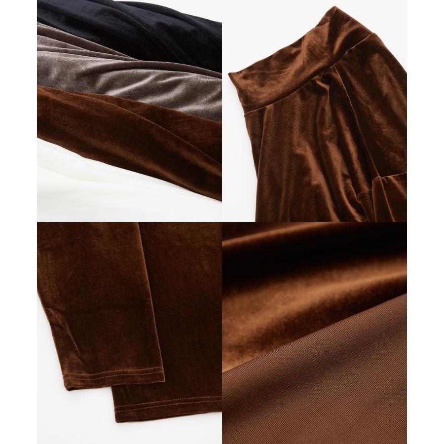 プルオーバー メンズ  ベロア素材 ハイネック セットアップ リラックスウェア ジェンダーレス カジュアル シンプル 大人カジュアル きれいめ | improves | 23