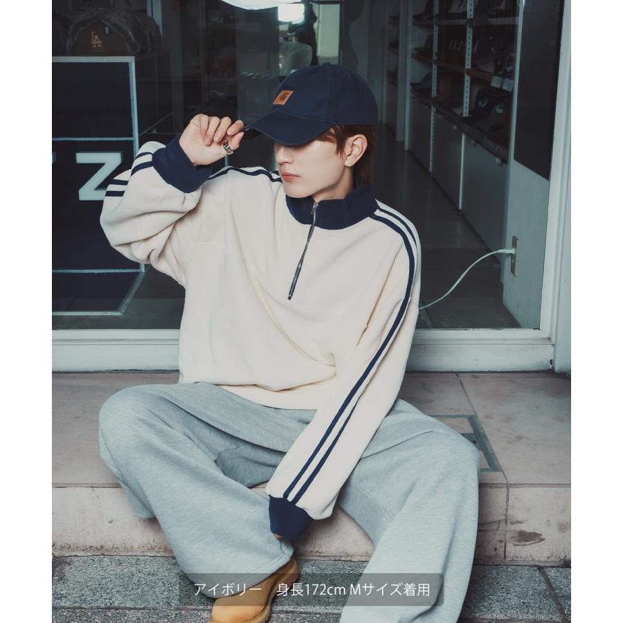 トラックジャケット フリース ボア ブルゾン ハーフジップ プルオーバー オーバーサイズ もこもこ カジュアル ストリート 韓国 | improves | 10