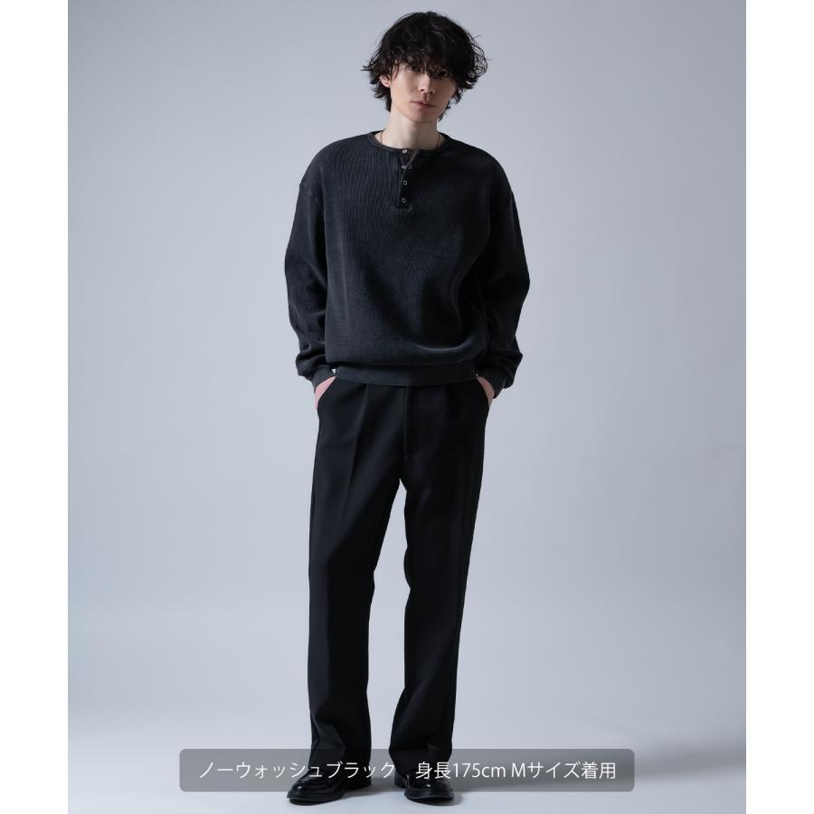 長袖Tシャツ メンズ  ワッフル ヘンリー ネック カットソー 大きめ アメカジ カジュアル スケーター ストリート 古着MIX 韓国ファッション | improves | 11