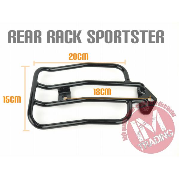 スポーツスターソロシート用リアキャリア 04-19 ブラック 4.5kg