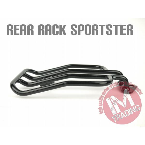 スポーツスターソロシート用リアキャリア 04-19 ブラック 4.5kg