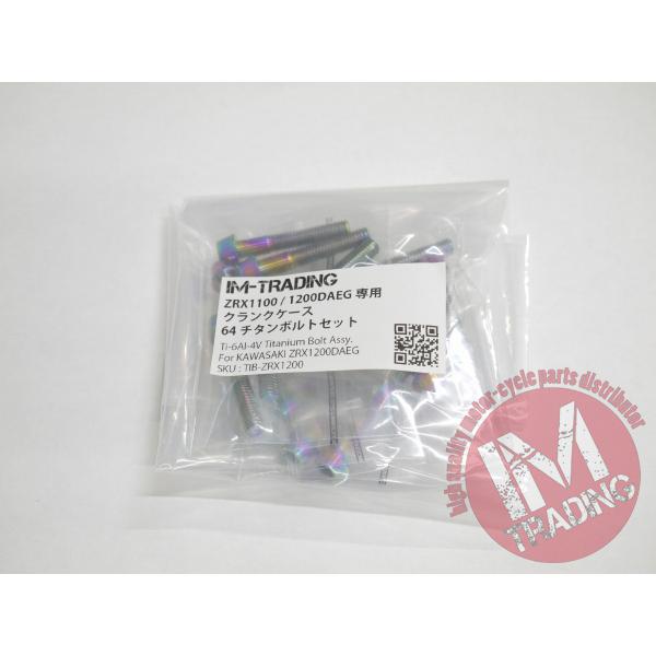 ZRX1200/DAEG ZRX1100専用64チタン製クランクケースカバーボルトセット