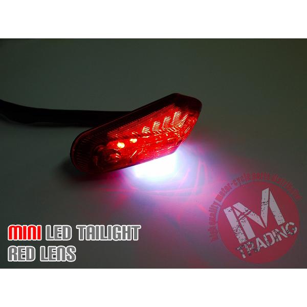 LEDテールランプ ミニレッド ナンバー灯付き TW200 TW225 セロー SR400