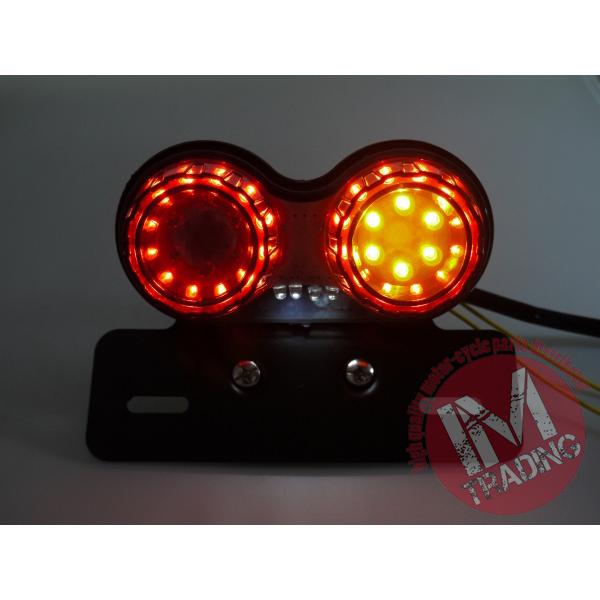 スモーク ウインカー付き LEDデュアル ラウンド テール モンキー