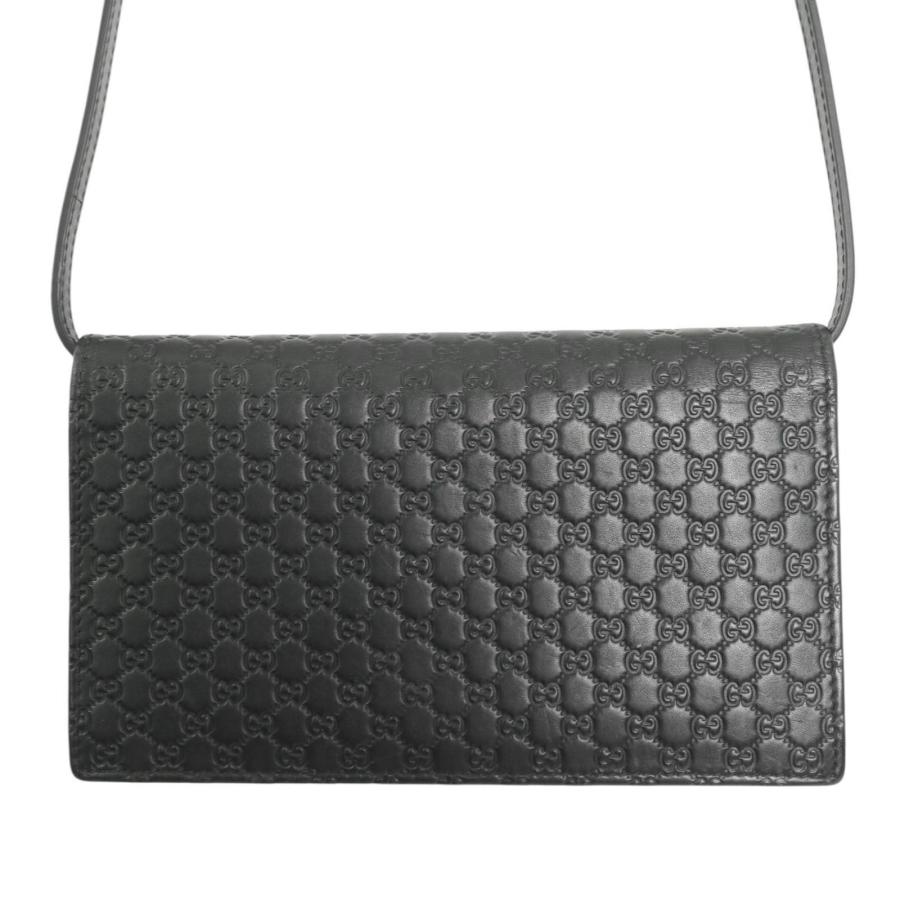 GUCCI グッチ マイクログッチシマ 2wayレザー ウォレットバッグ