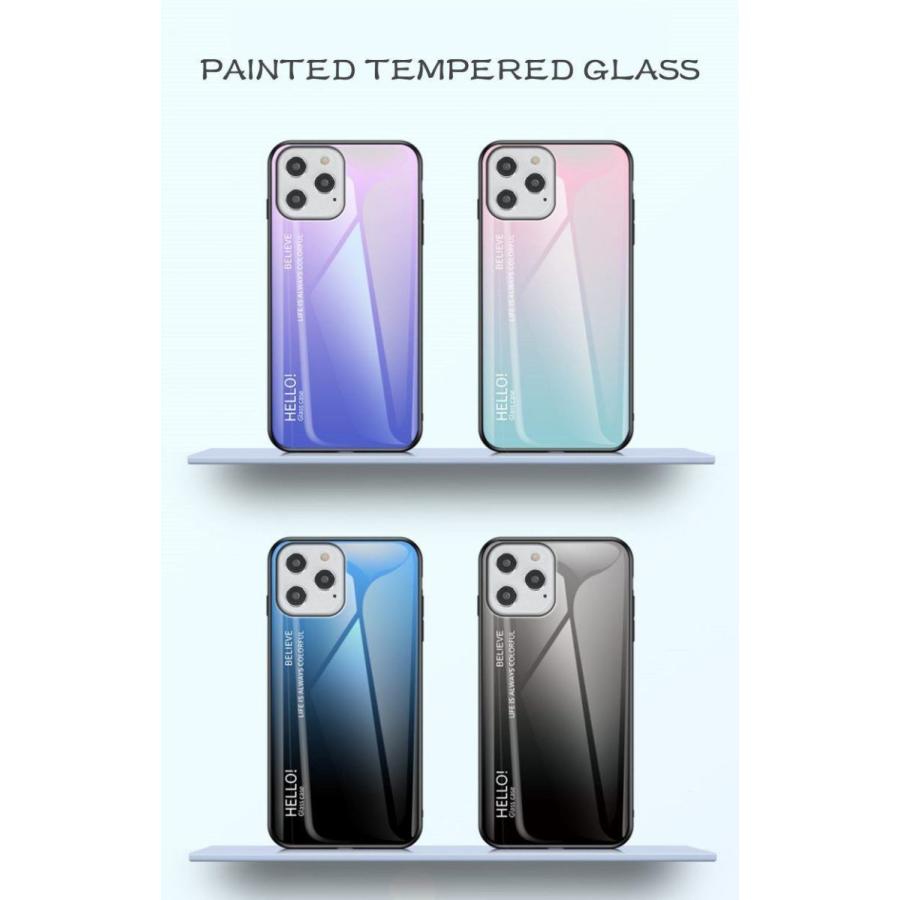 iPhone15 14 13 12 11Pro 背面型ケース 軽量 ガラス iphone XS XR ケース グラデーション iphone se3 ケース カラフル 強化ガラス iphone 8plus ケース 薄型｜imukat-store｜08