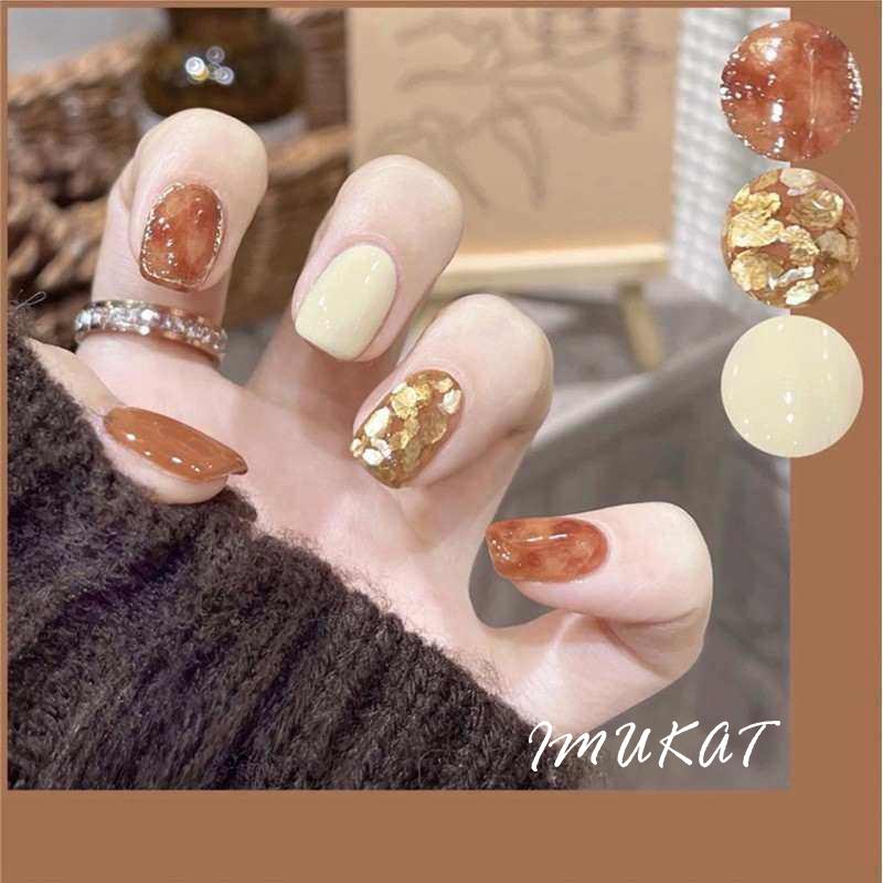 ネイルチップ 蜜柑色 かわいい 優しい色合い 送料無料 ブラウン カラー 3色 ショート デート 成人式 デート 披露宴 結婚式 大人感 魅力 Na 181 Imukat 通販 Yahoo ショッピング