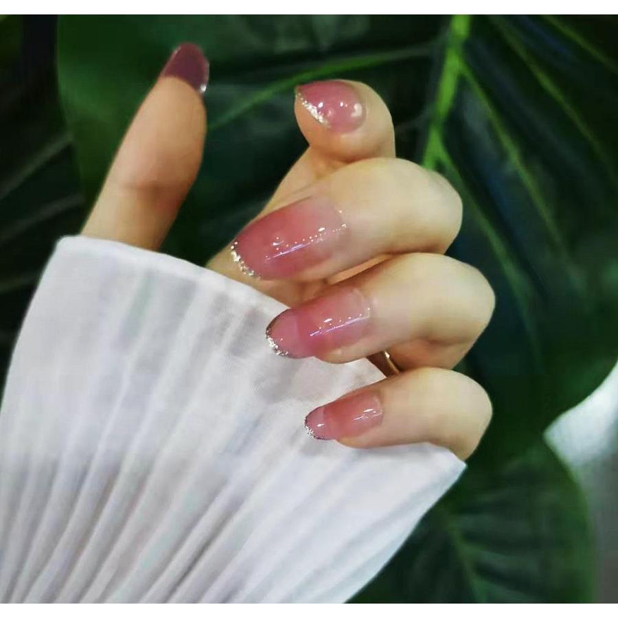 ネイルチップ ピンク キラキラ 金粉 ブライダル 結婚式 時短ネイル 貼るネイル ウエディング ネイルシール つけ爪 プレゼント レディース 人気 Na043 Imukat 通販 Yahoo ショッピング