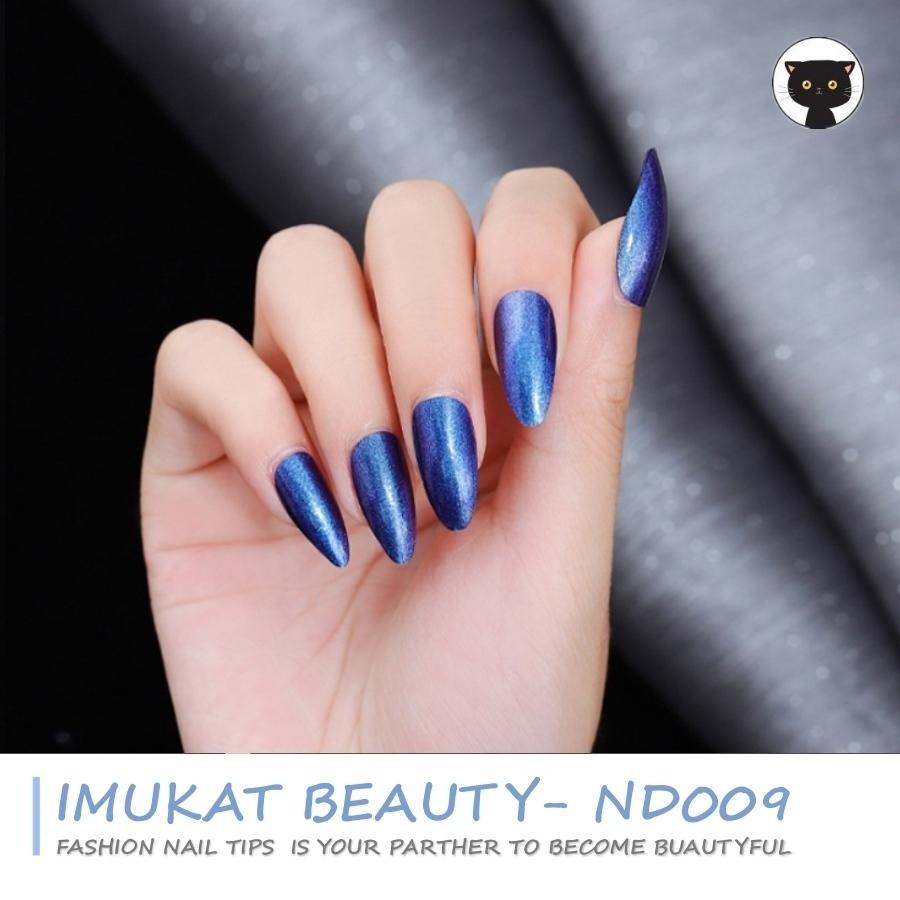 ネイルチップ つけ爪 ブルー キラキラ ブライダル 結婚式 時短ネイル 貼るネイル ウエディング 前撮り ギフト レディース 人気 おしゃれ カワイイ Nd009 Imukat 通販 Yahoo ショッピング