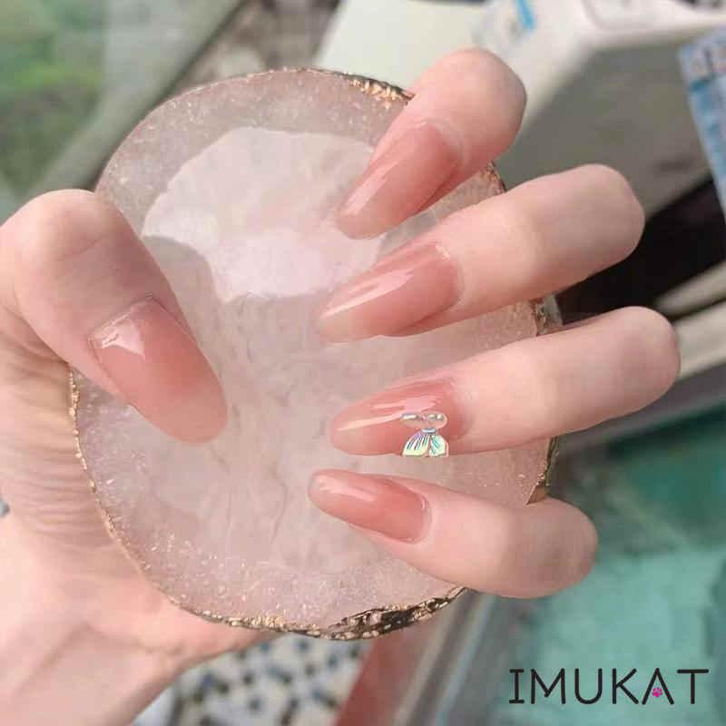 ネイルチップ ピンク 春 長さ バタフライ 蝶々 バレンタインデー 結婚式 個性 時短ネイル 貼るネイル 大人っぽい つけ爪 Nk013 Imukat 通販 Yahoo ショッピング