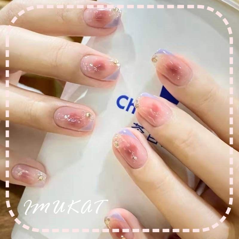 ネイルチップ 夏ネイル カラー ピンク 組合せ色 送料無料 付け爪 貼るネイル ウエディング 結婚式 披露宴 成人式 接着剤 研磨紙 チップ つけ爪 女子 レーディス Nk024 Imukat 通販 Yahoo ショッピング