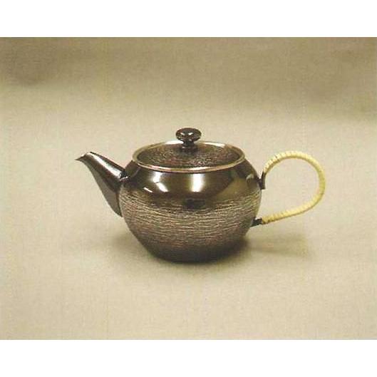 いぶし銀茶仙鎚目紋様ウーロン茶ポット360cc洋銀製日本製 いぶし銀茶仙鎚目紋様ウーロン茶ポット360cc洋銀製日本製