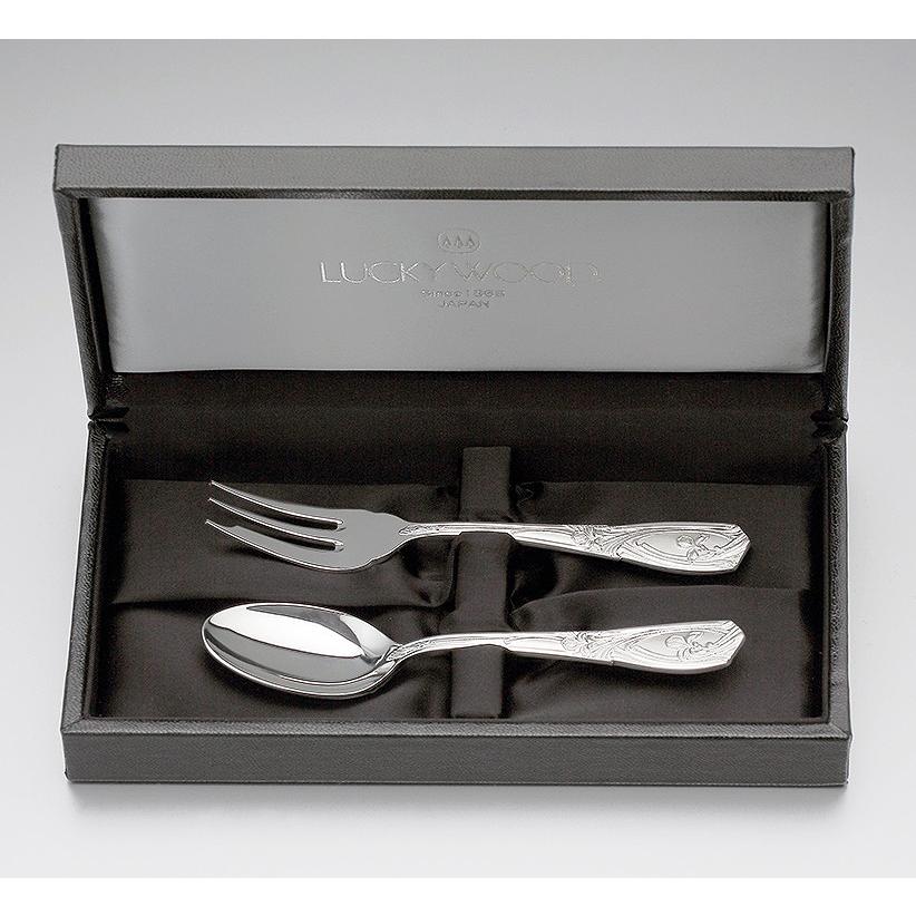 ラッキーウッド パリ シリーズ 洋白銀器 ２Ｐ ティーケーキセット ラッキーウッドの高級洋白銀器銀仕上日本製