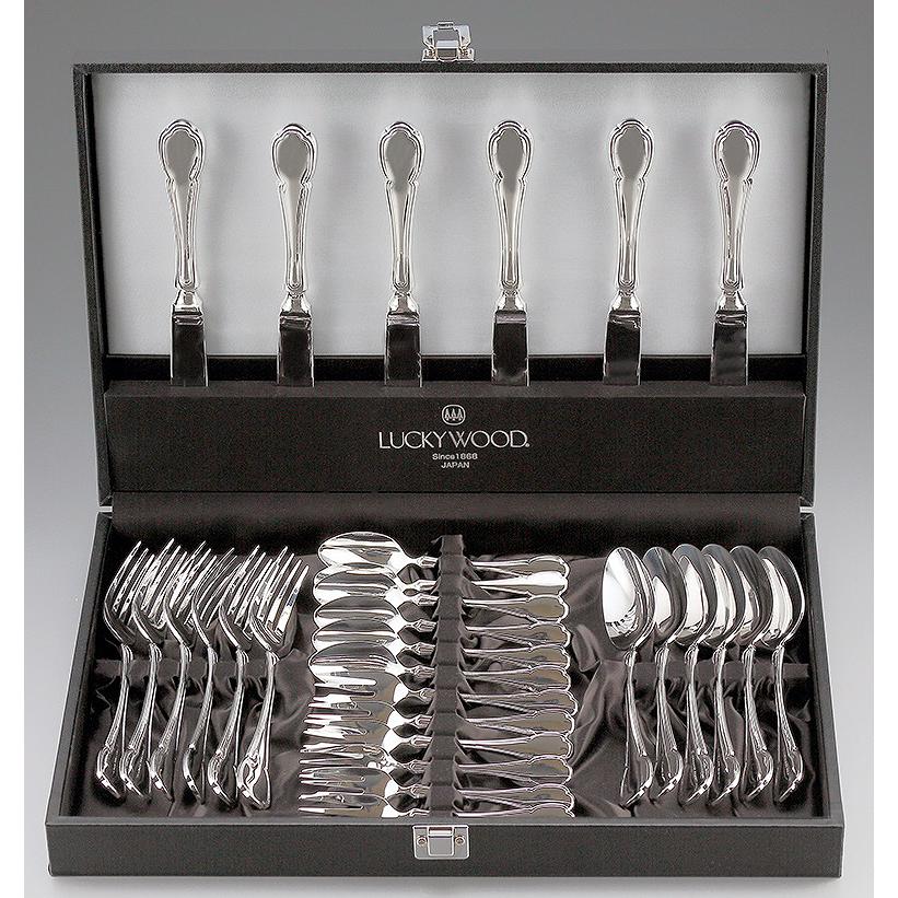 ラッキーウッド 純銀製コーヒースプーン6本セット ラッキーウッド純銀