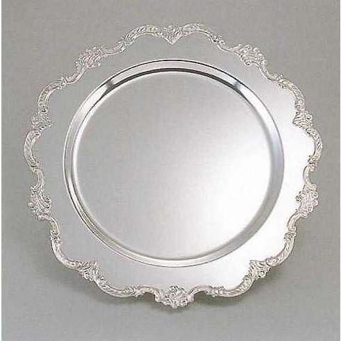 早川シルバー ショープレート 唐草 日本工業規格３種銀鍍金