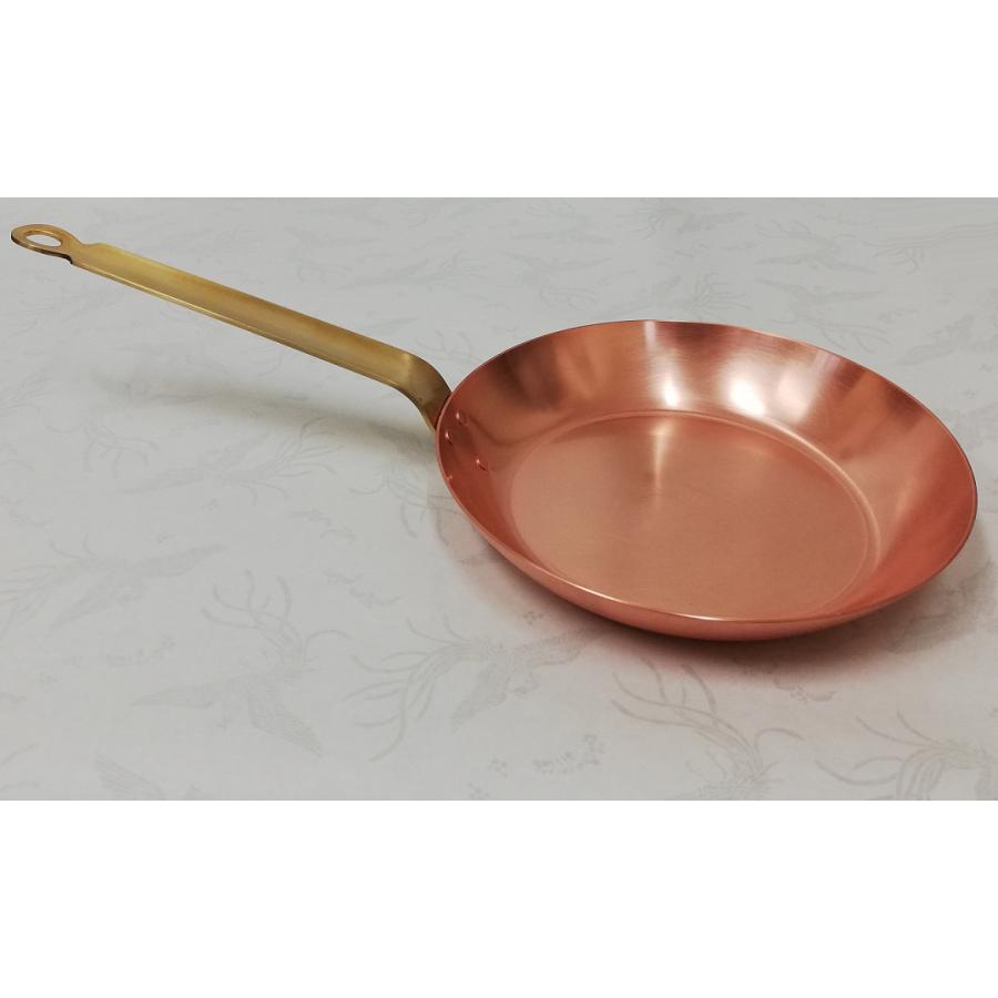 銅製 フライパン 27cm 内面メッキ無 板厚約2mm 業務用 銅製 フライパン 27cm 内面メッキ無 板厚約2mm 業務用